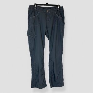 Kuhl Pants Size 10 Short Charcoal Cargo Pocket Drawstring Outdoor Hiking Active